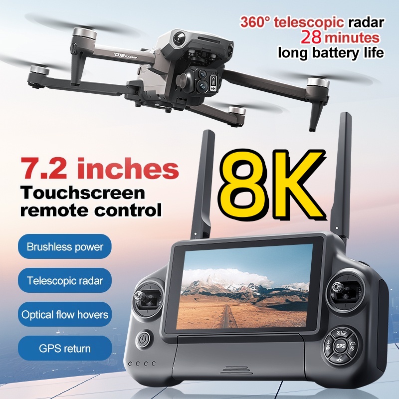 8K 3축 짐벌 브러시리스 7.2인치 터치스크린 FPV - Drone Gimbal Brushless 리뷰 및 가격