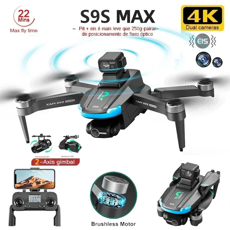 새로운 S9S MAX 미니 드론 4K 2축 PTZ HD - Drone Gimbal Brushless 리뷰 및 가격