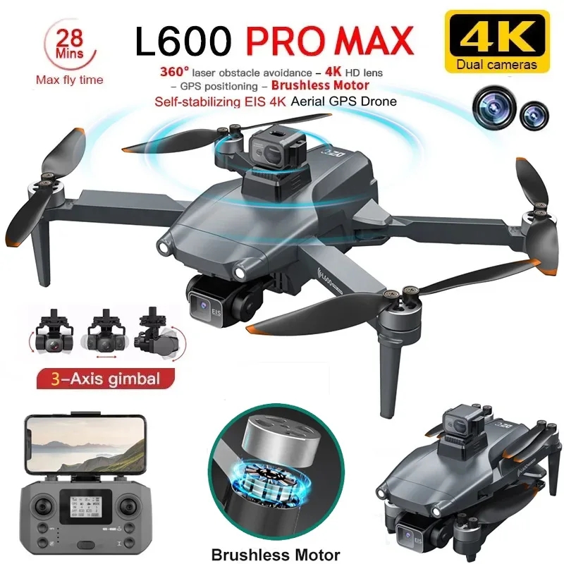 L600 PRO MAX GPS 드론 전문 4K 3축 P - Drone Gimbal Brushless 리뷰 및 가격