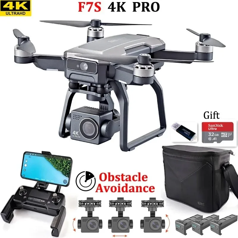 SJRC F7s 4K 프로 드론, 장애물 회피 드론,  - Drone Gimbal 3 Axis 리뷰 및 가격